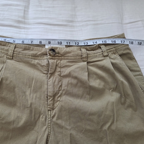 Anthropologie "Continuum Wide Legs" pants In Chartreuse Size 12 - Picture 5 of 10